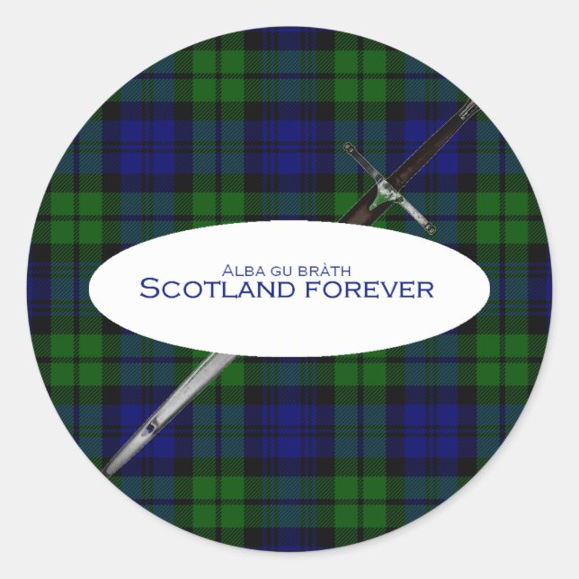 Scotland Forever Alba gu bràth Runder Aufkleber (Vorderseite)