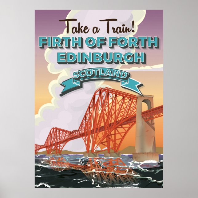 Scotland Fourth Bridge Travel Poster. Poster (Vorne)