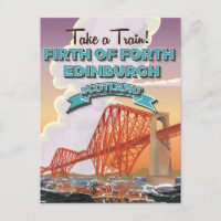 Scotland Fourth Bridge Travel Poster.