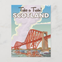 Scotland Fourth Bridge Travel Poster.