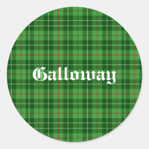 Scotland Galloway District Tartan Personalisiert Runder Aufkleber