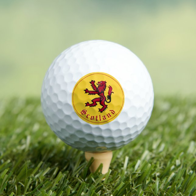 Scotland Golf Ball, Rampant Lion, Schottischer Pat Golfball (Insitu T-Shirt)