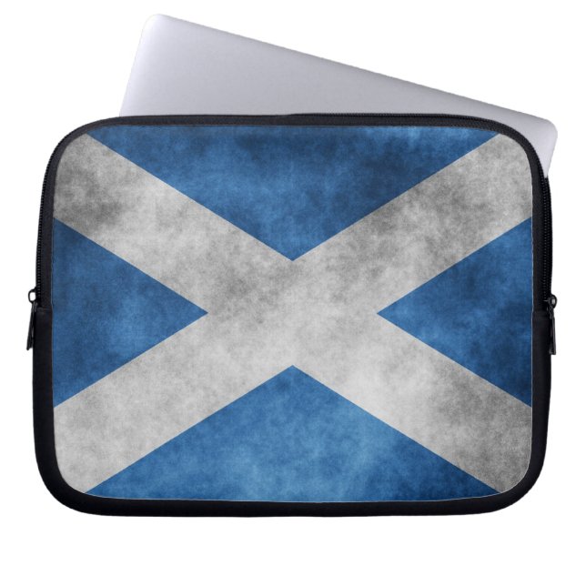 Scotland Grunge - Saint Andrew's Cross Laptopschutzhülle (Vorderseite)
