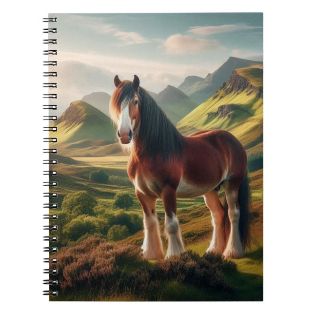 Scotland highlands Clydesdale horse Notizblock (Vorderseite)
