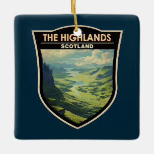 Scotland Highlands Scotland Travel Art Vintag Keramikornament
