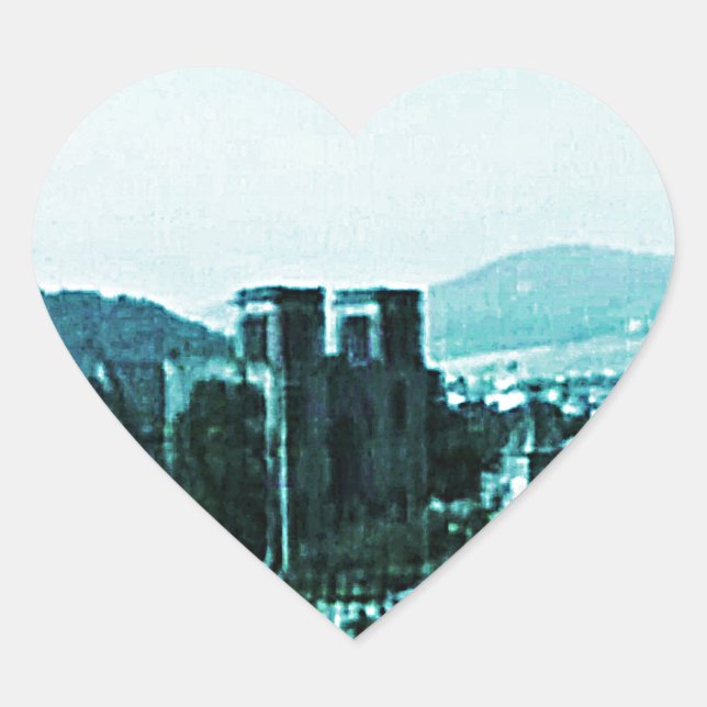 Scotland Inverness Castle Art Snap-38784 Gibney Herz-Aufkleber (Vorderseite)