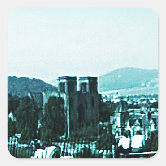 Scotland Inverness Castle Art Snap-38784 Gibney Quadratischer Aufkleber (Vorderseite)