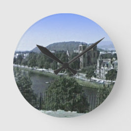 Scotland Inverness Gebäude Gibney Museum Zaz Runde Wanduhr