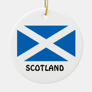 SCOTLAND* kundenspezifische Weihnachtsverzierung Keramik Ornament
