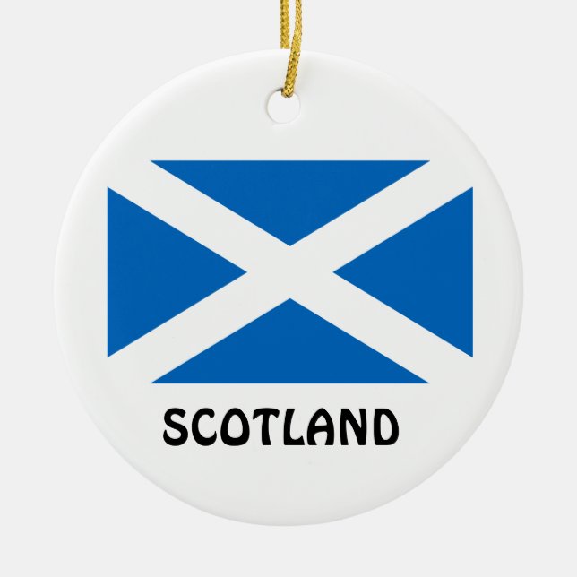 SCOTLAND* kundenspezifische Weihnachtsverzierung Keramik Ornament (Vorne)