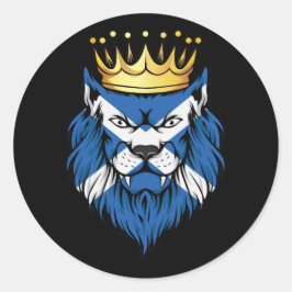 Scotland Lion King Flag Runder Aufkleber