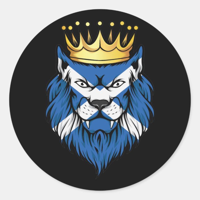 Scotland Lion King Flag Runder Aufkleber (Vorderseite)
