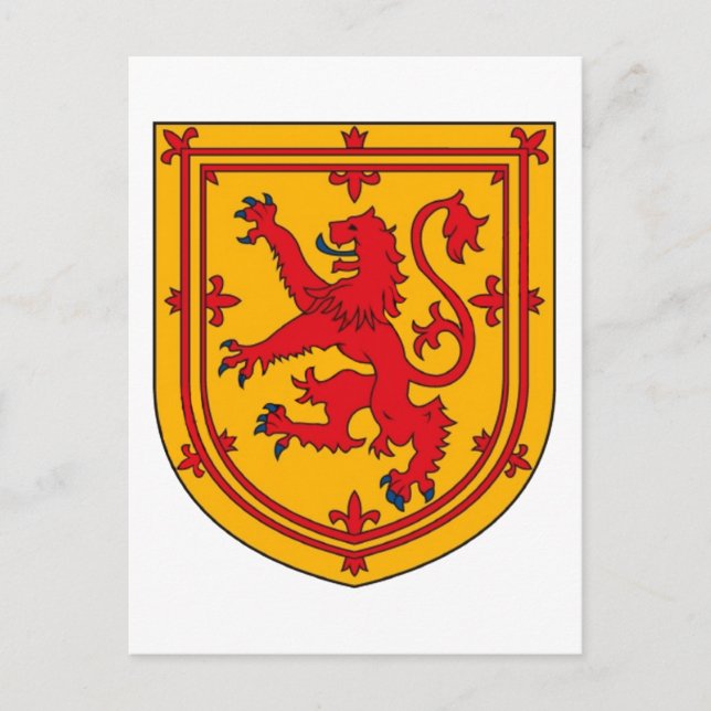 Scotland Lion Rampant Shield Postkarte (Vorderseite)