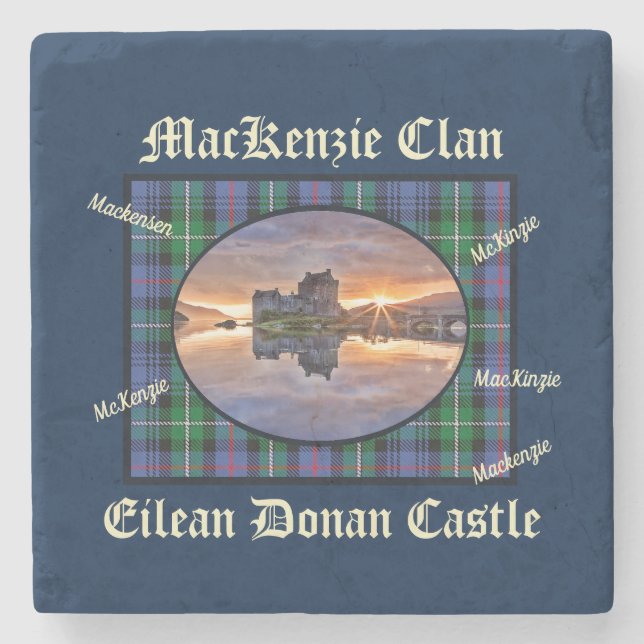 Scotland MacKenzie Clan Eilean Donan Castle Steinuntersetzer (Vorderseite)
