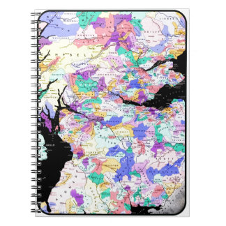 Scotland Map Scottish Clans Foto Notizblock