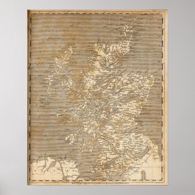 Scotland Map von Arrowsmith Poster (Vorne)