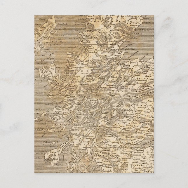 Scotland Map von Arrowsmith Postkarte (Vorderseite)