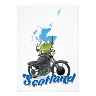 Scotland Motorrad-Karte Reiseanbieter Fotodruck