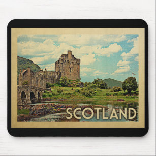 Scotland Mouse Pad Castle Vintage Travel Mousepad
