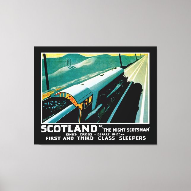 Scotland Night Express Zug Leinwanddruck (Vorderseite)
