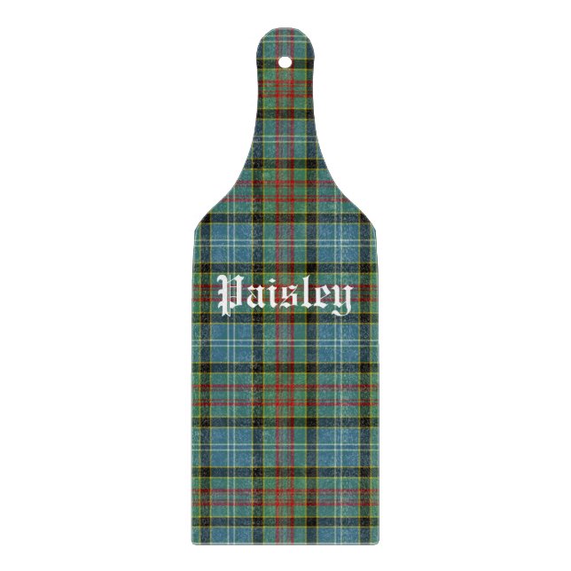 Scotland Paisley District Tartan Personalisiert Schneidebrett (Vorderseite)