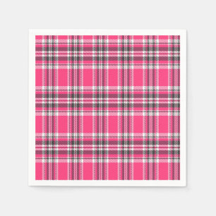 Scotland Pink und Black Tartan Kariert Serviette