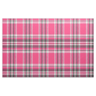 Scotland Pink und Black Tartan Kariert Stoff