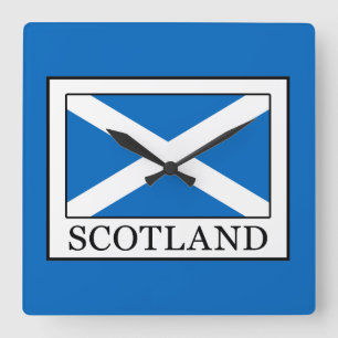 Scotland Quadratische Wanduhr