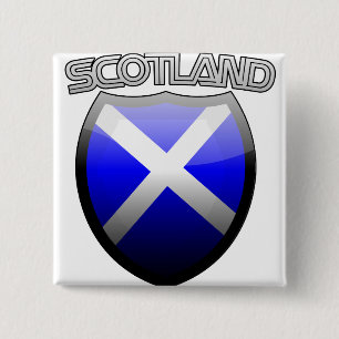 Scotland Retro Glass Button