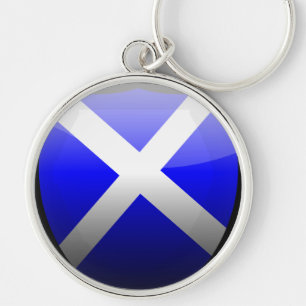 Scotland Retro Glass Schlüsselanhänger