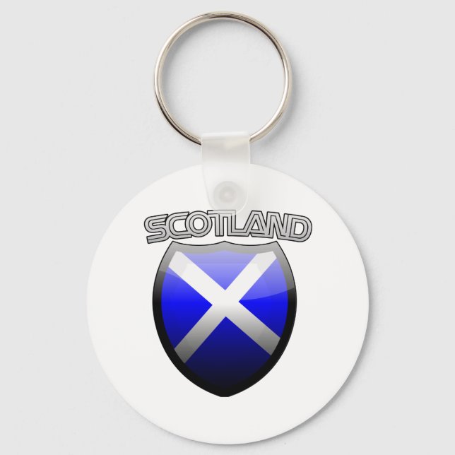Scotland Retro Glass Schlüsselanhänger (Vorderseite)
