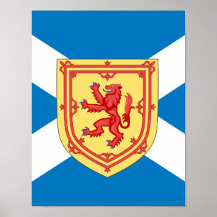 Scotland Royal Arms and Flag Poster