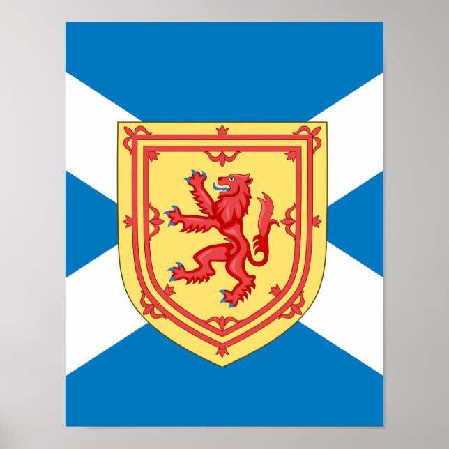 Scotland Royal Arms and Flag Poster (Vorne)