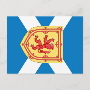 Scotland Royal Arms and Flag Postkarte