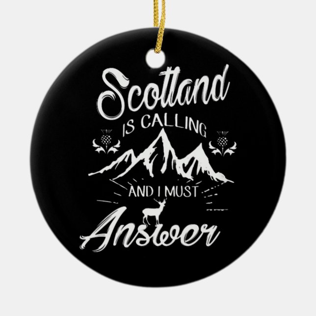 SCOTLAND RUFT KERAMIK ORNAMENT (Vorne)