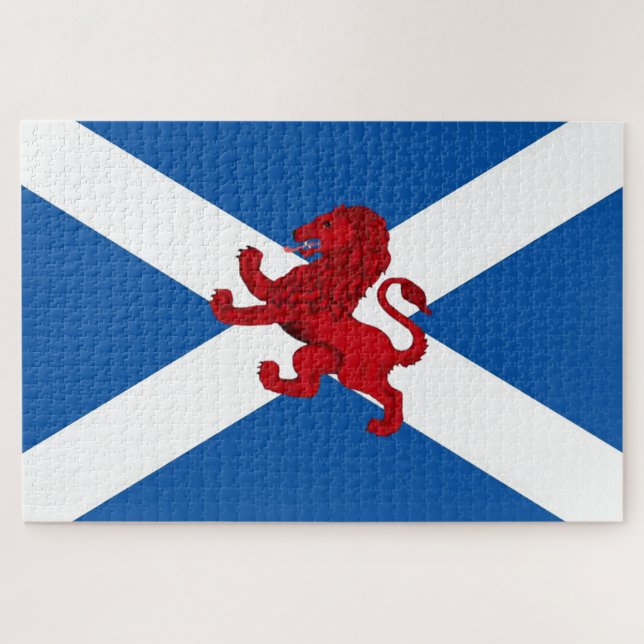 Scotland Saint Andrew's flag/Rampant Lion 1014 Puzzle (Horizontal)