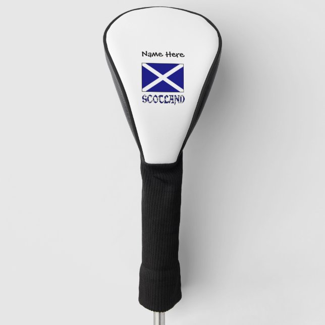 Scotland Schotte St. Andrew's Cross Flag Personali Golf Headcover (Vorderseite)