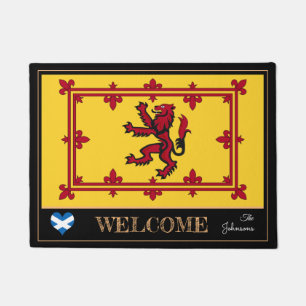 Scotland & Scottish Flag, Lion house mat /Welcome Fußmatte