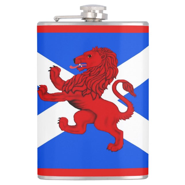 Scotland Scottish Rampant lion, Saint Andrews Fahn Flachmann (Vorderseite)