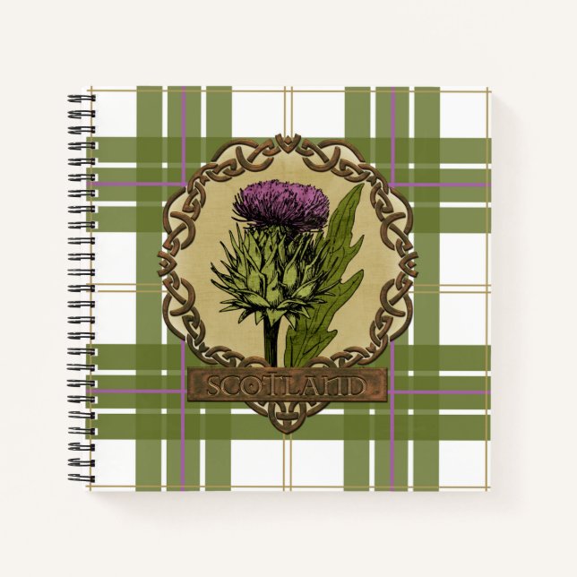 Scotland Scottish Thistle Celtic Knots Notizbuch (Vorderseite)