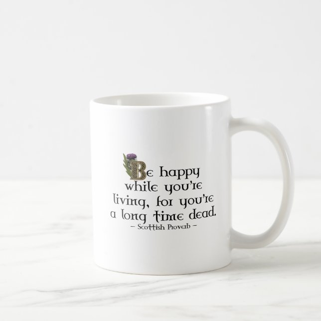 Scotland Scottish Thistle Gold Celtic Knots Kaffeetasse (Rechts)