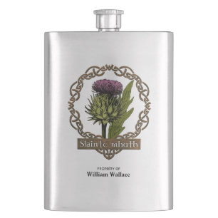 Scotland Scottish Thistle und Schotten Gaelic Toas Flachmann