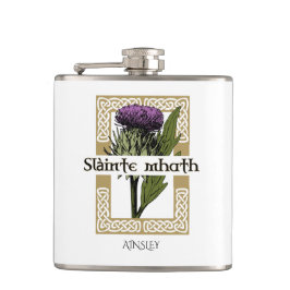 Scotland Scottish Thistle und Schotten Gaelic Toas Flachmann