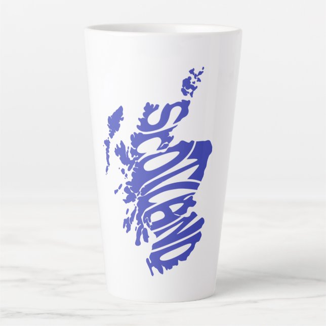 Scotland Silhouette Word Art Milchtasse (Vorderseite)