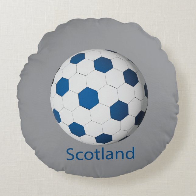 Scotland Soccer Rundes Kissen (Vorderseite)