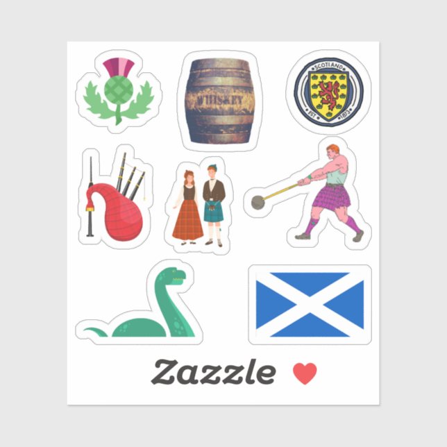 Scotland Stickers Aufkleber (Blatt)