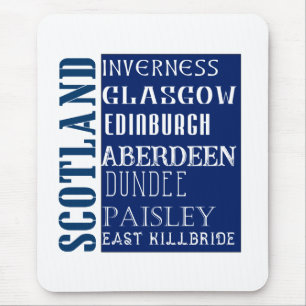Scotland Subway Word Art Mousepad