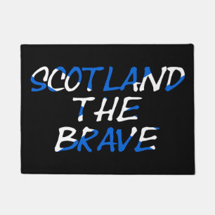 Scotland The Brave auf schottischer Flagge dmt Fußmatte