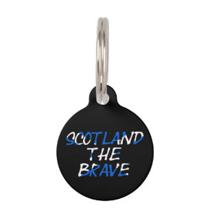Scotland The Brave on Scottish Flag Custom ptcc Haustiermarke