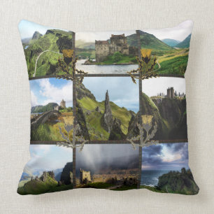 Scotland Thistles auf Fraser Tartan Pillow Kissen